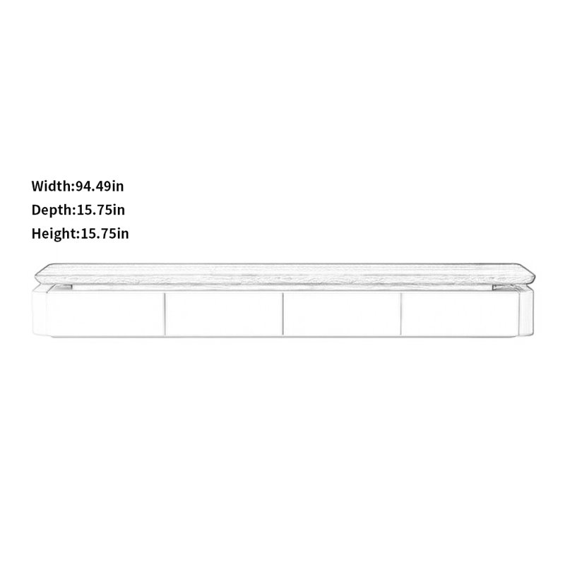 Meuble télé Minimalist Creative, H 15,75 po x L 94,49 po x l 15,75 po