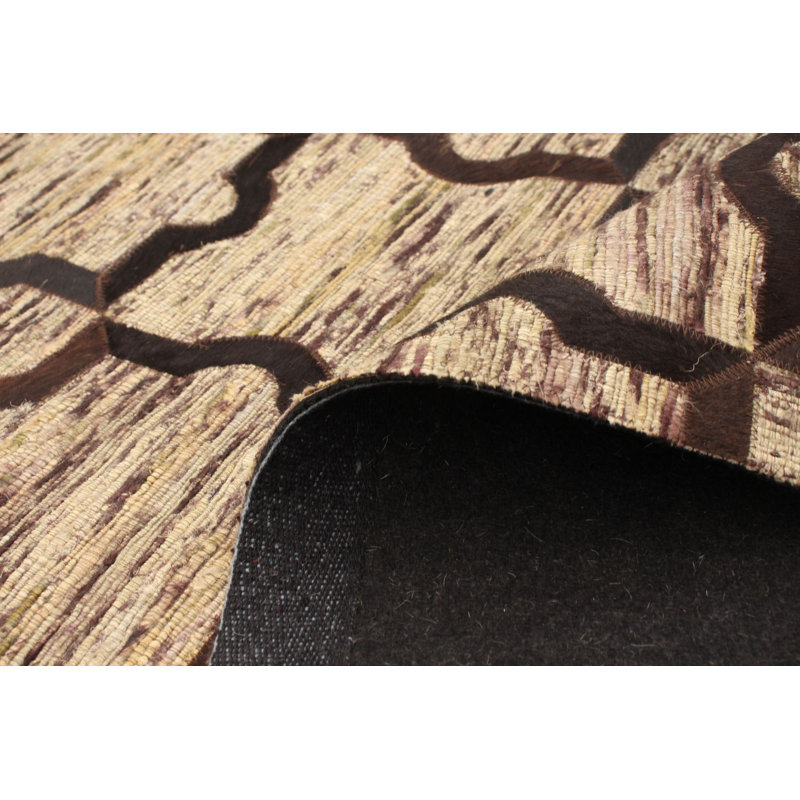 Cowhide Geometric Indoor Rug
