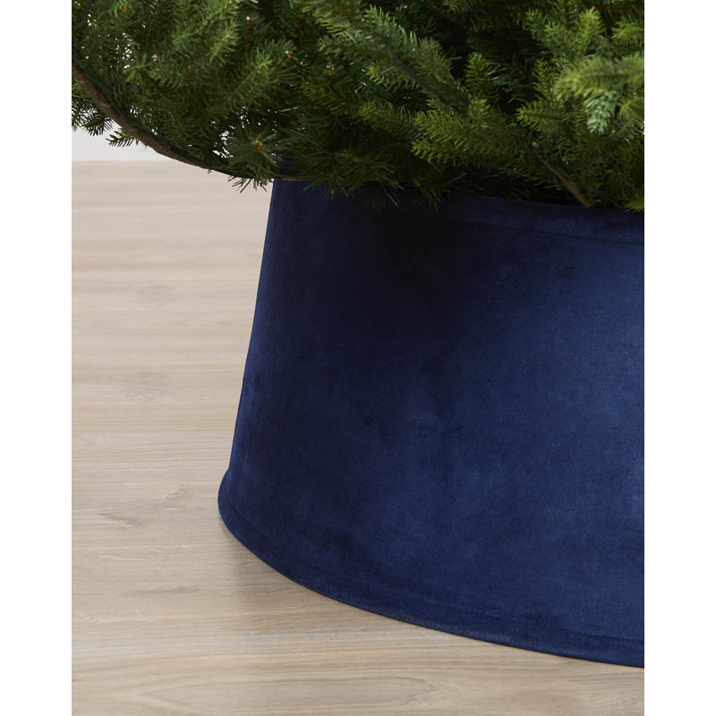 Navy Velvet Tree Skirt, 70cm