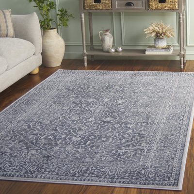 Tapis gris foncé / crème Calidia