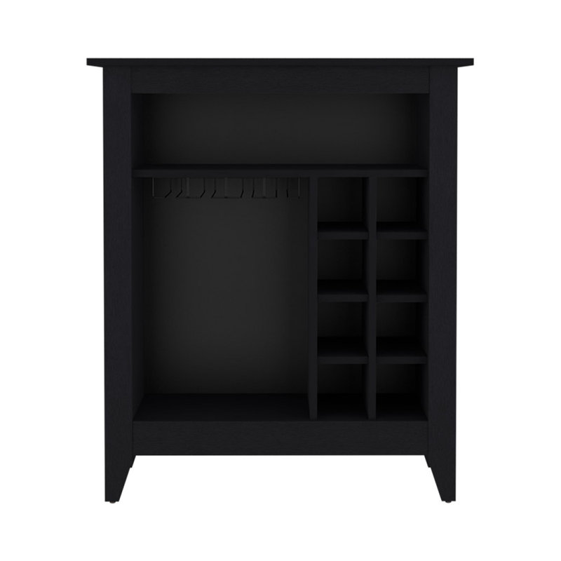 Armoire bar moderne, une tablette ouverte, Noir