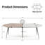 Table de conférence Infinity de 110 pouces avec 2 prises électriques, table de réunion moderne et irrégulière