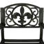 Chaise berçante d'extérieur en fonte et acier French Floral French