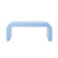 U-Shaped Modular Teddy Ottoman Bench Set - Light Blue Polyester Upholstery with Wood Frame