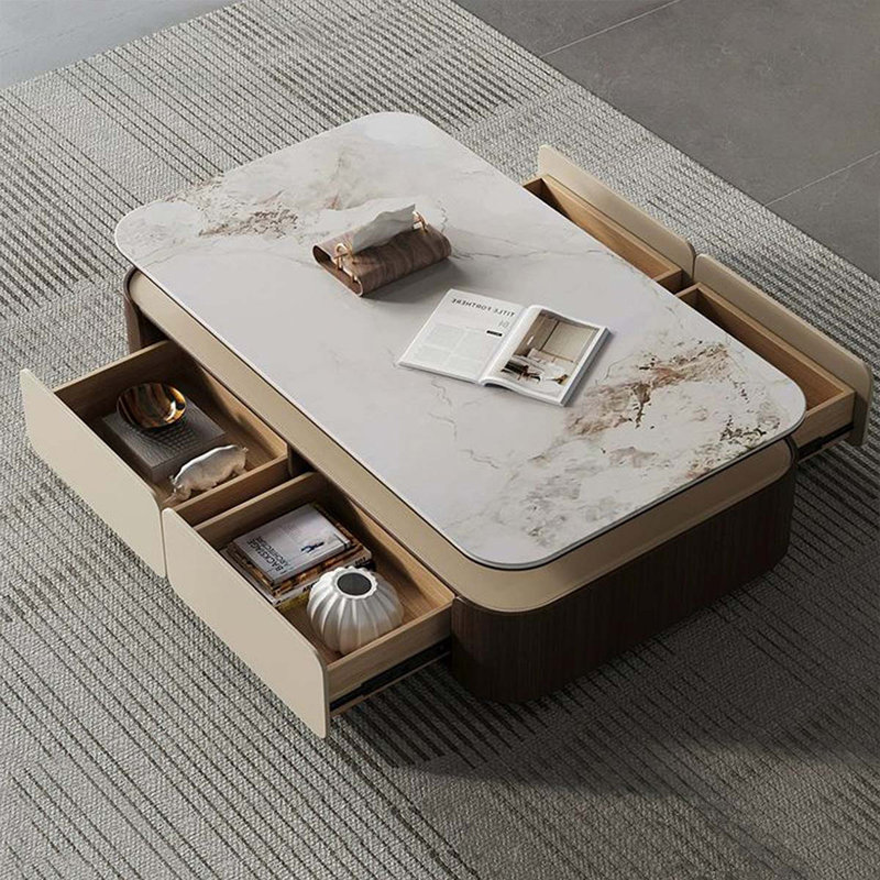 Table basse rectangulaire en bois manufacturé