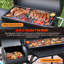 Barbecue au charbon en baril de baril avec fumoir décalé et barbecue d'extérieur pour la cour, le patio, le camping, les pique-niques et les fêtes