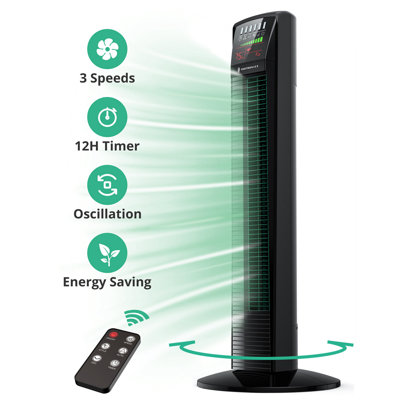 Taotronics 34.57'' Oscillating Tower Fan Fan with Remote Included