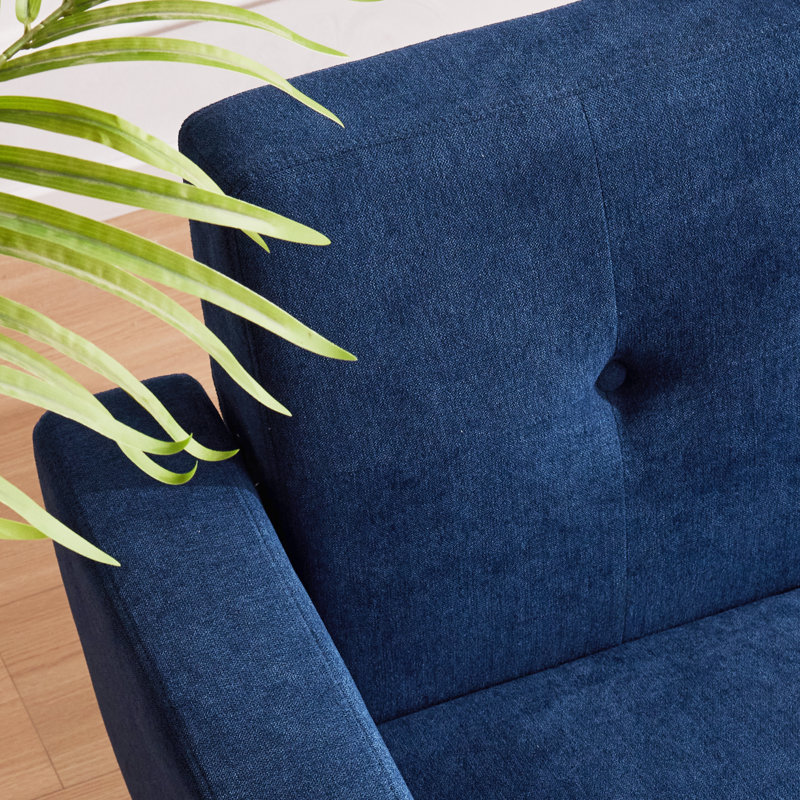 Canapé à accoudoirs l 79,9 po Analeah, Bleu