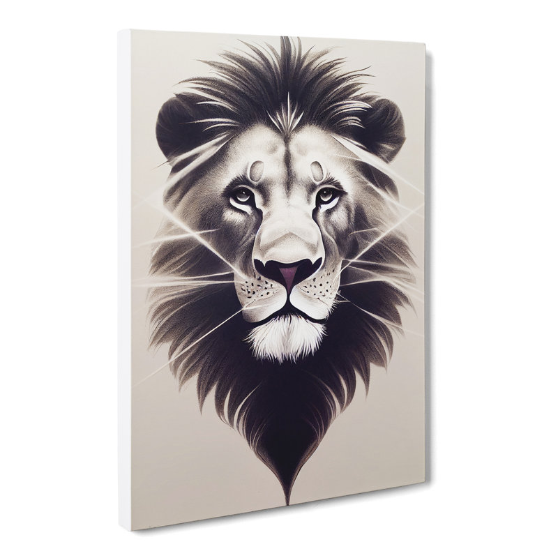 Lion Airbrush - Wrapped Canvas, 60cm H x 40cm W x 3cm D