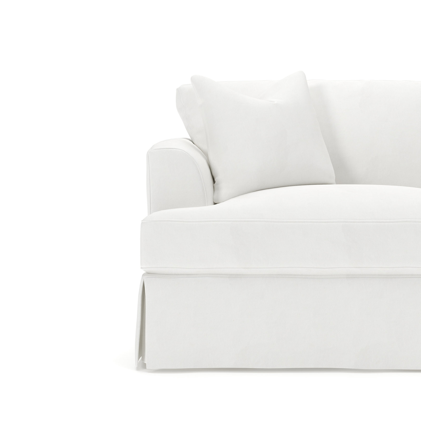 Lucia Sectional, Classic Bleach White Twill