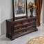 Armoire d'appoint en bois massif noyer foncé