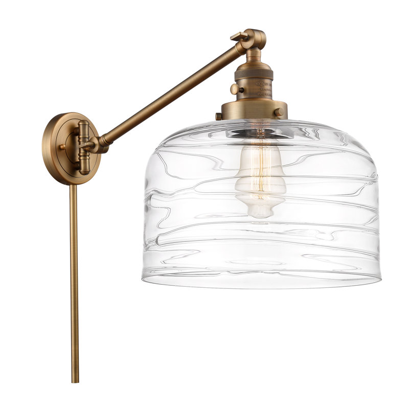 Lampe murale avec bras pivotant 12 po Shauna Bell, Laiton brossé, DEL
