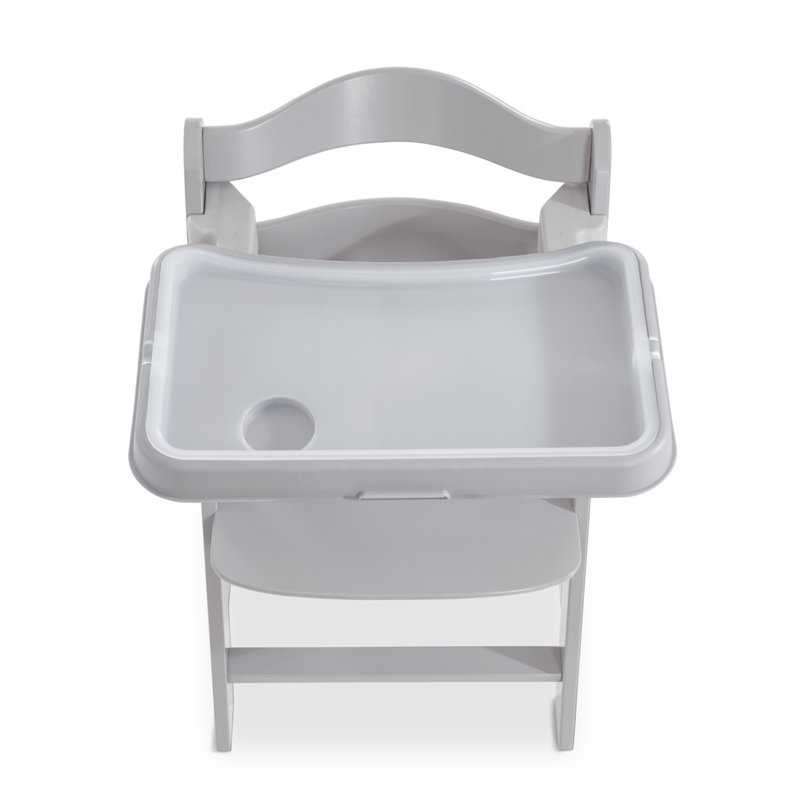 hauck Alpha High Chair Tray Table Compatible with Wooden Alpha+ and Beta+, Gray, Gray