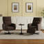 Fauteuil inclinable pivotant électrique Coffee, inclinable électrique avec charge USB et de type C, fauteuil d'appoint rembourré en velours pivotant à 360 °, pour le bureau à domicile et le salon, facile à assembler-546441626