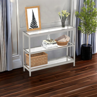 35.43'' Glass Top Console Table