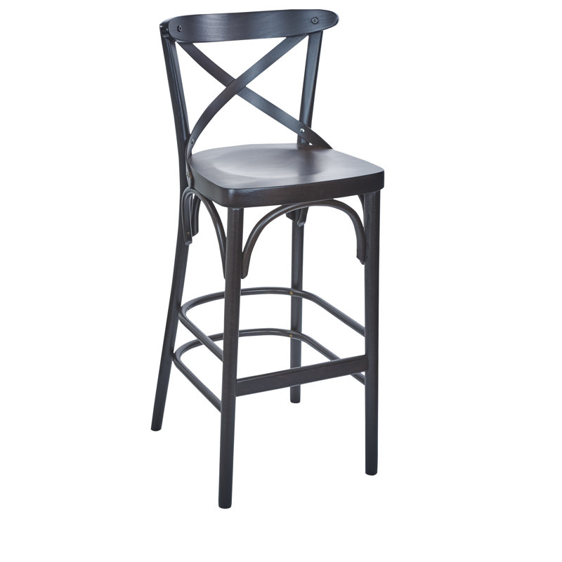 Sofia Counter Stool, Black/Walnut