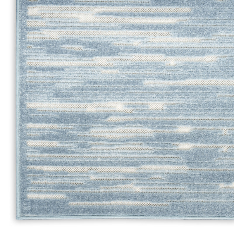 Ebern Designs Prasun Blue Modern Indoor Rug, Rectangle 3'11" x 5'11"