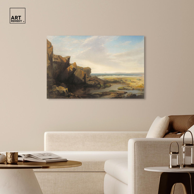 Pools by the Seaside 1863 Large Wrapped Canvas Landscape Art