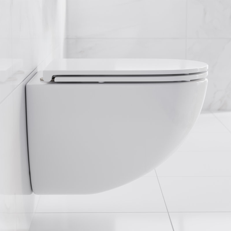 St. Tropez Wall-Hung Toilet Bowl Only In Matte White, Matte White