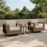 Chaises pivotantes d'extérieur en rotin pour terrasse 3 pièces avec table