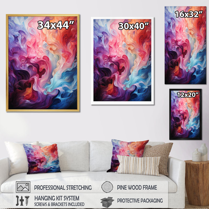 «Opt Art Radiant Spectrum II», impression sur toile, Encadrement doré, H 32 po x l 24 po x P 1 po