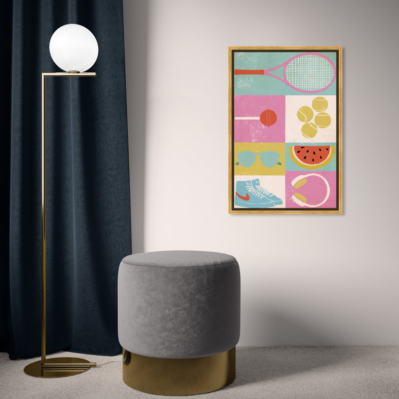 Un été après-midi - Peinture sur toile, H 24 po x l 16 po, Encadrement doré