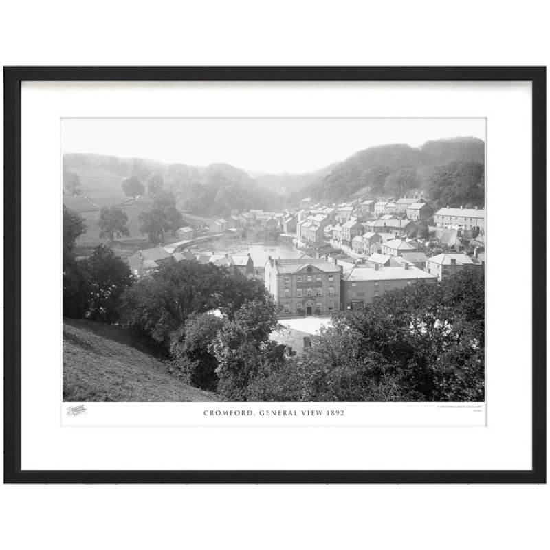 Cromford, General View 1892 - Single Picture Frame Print, 45cm H x 60cm W x 2.3cm D