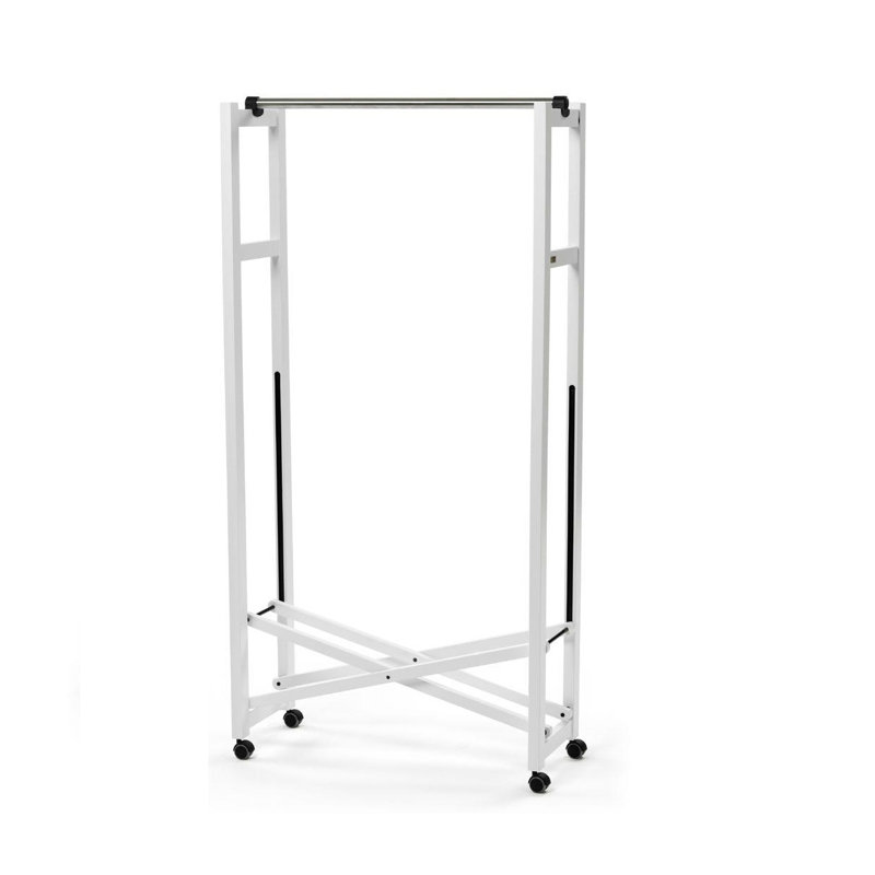 Swynford Solid Wood Freestanding Coat Rack, White Lacquered