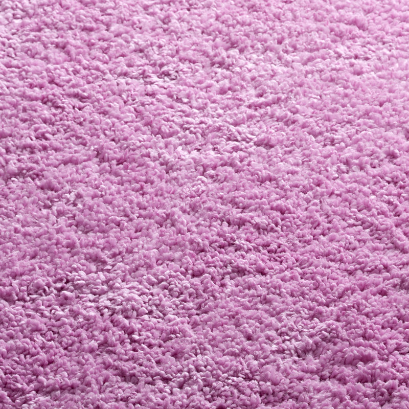 Tapis ivoire à poils longs Sador, Pink, Rectangle 6 pi 7 po x 9 pi