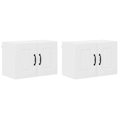 Vidaxl Kitchen Wall Cabinet 2 Pcs High Gloss White 60 X 31 X 40 Cm