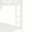 Lit superposé simple en métal pour adolescents et adultes, peu encombrant, réduit le bruit, sans sommier, blanc