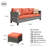 Harbin 76.77" Wide Outdoor Wicker Patio Sofa with Cushions-1759029532