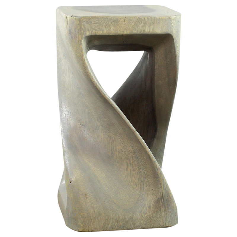 Chandi Solid Wood End Table, Sand Washed, 23" H x 12" W x 12" D
