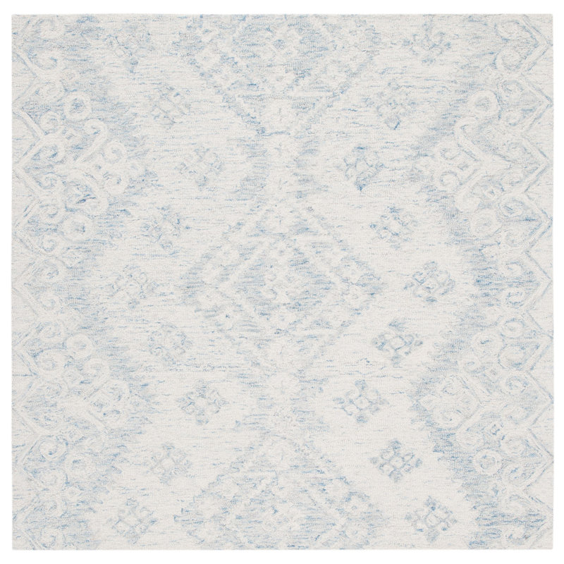 Tapis en laine du sud-ouest touffeté à la main Rehoboth, Carré 5 pi