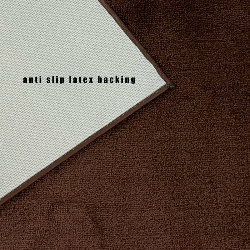 Custom Size Rug Solid Color Brown Medium Pile Slip Resistant, Runner 2'2" x 6'