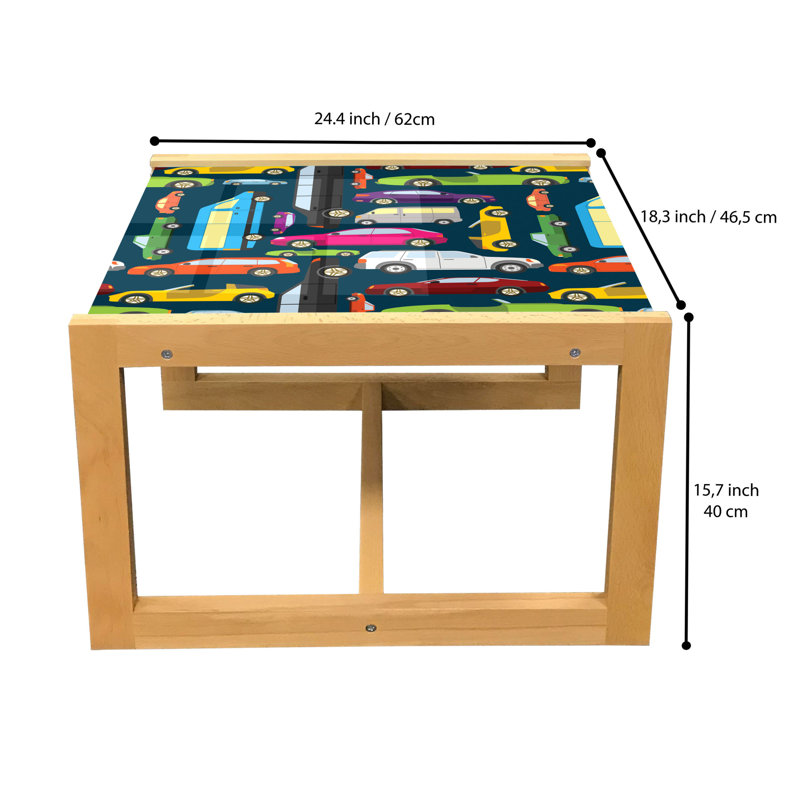 Jainam Trestle Coffee Table, 40cm H x 46.5cm W x 62cm D