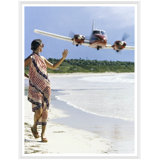 Model Walking On Beach Giclee Print by Pakchanian Kourken