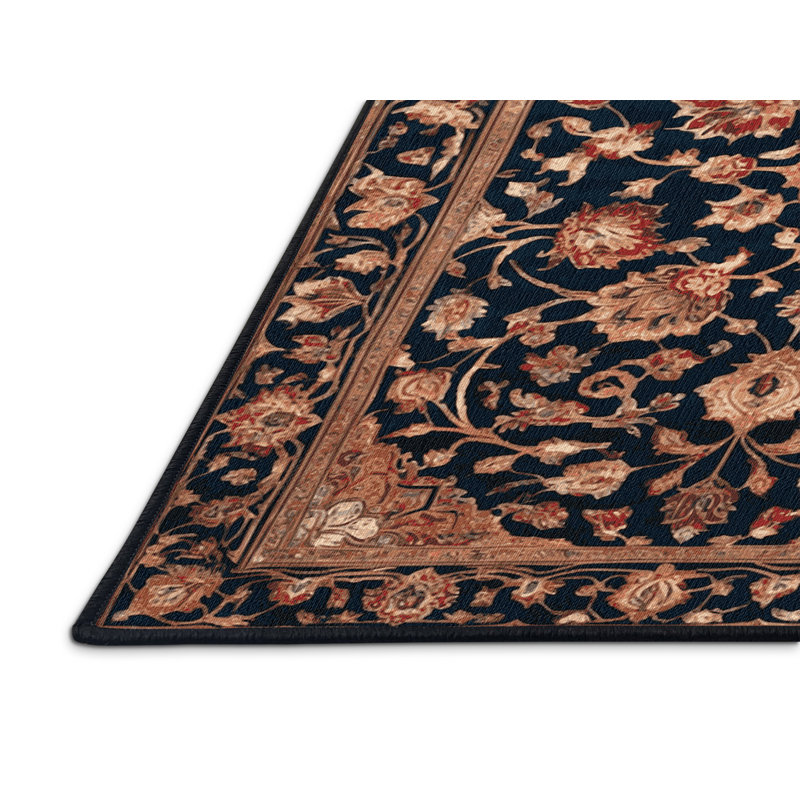 Tapis persan gris lavable à la machine, Carré 7 pi