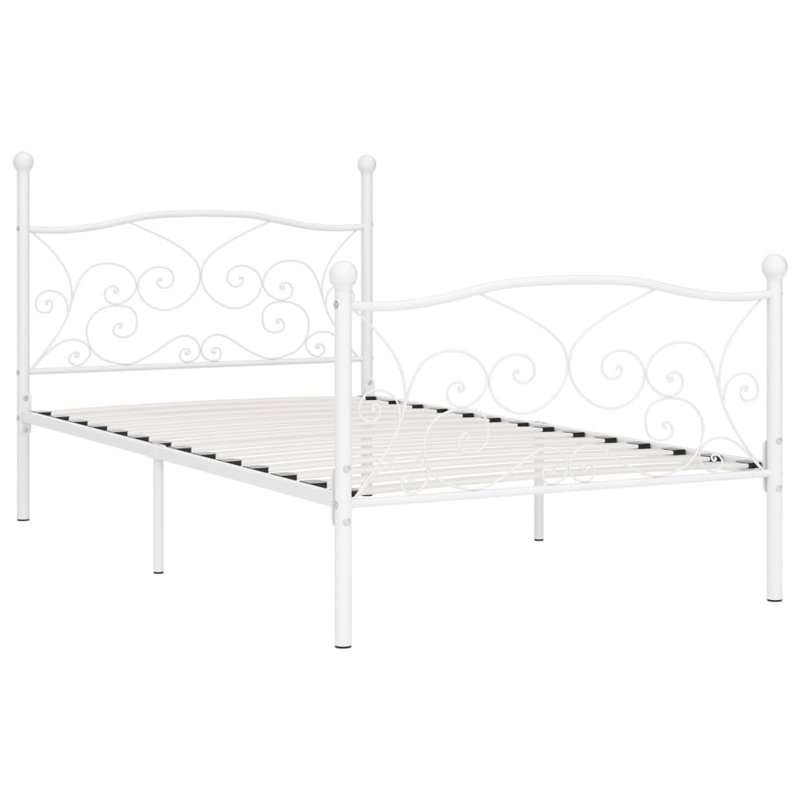 Andreas Solid Wood Bed, white, 90 x 200 cm