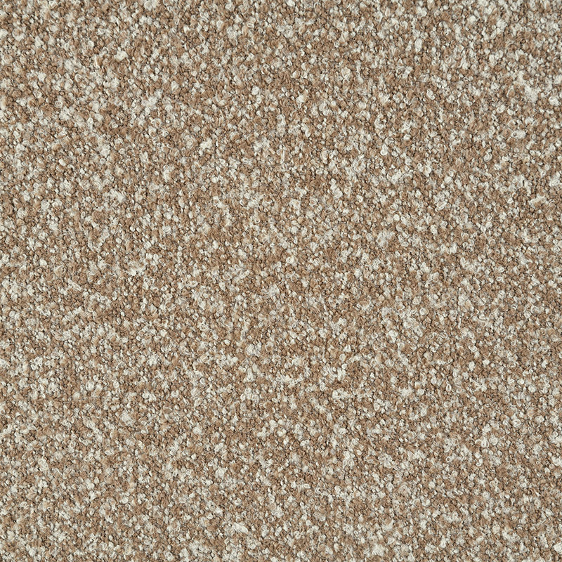 Modern Dark Beige Tweed Upholstered Queen Bed