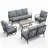 Salem 9-Person Rocking Outdoor Conversation Set with Loveseat & Rocking Lounge Chairs-110429576-88305139