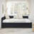 Full Size Upholstered Tufted Bed Frame with Two Drawers, Sofa Bed Frame with Comfortable Backrest and Armrests, Velvet-729862589