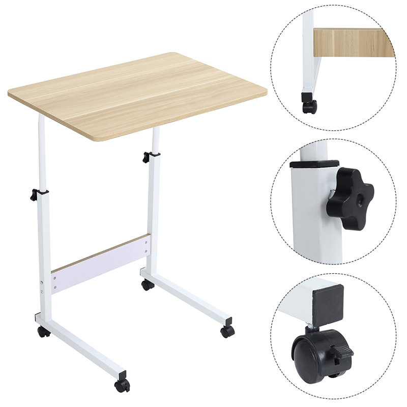 Adjustable Metal Base Computer Desk, Yellow