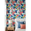 White Background Wallpaper Red Green Removable Wall Decor