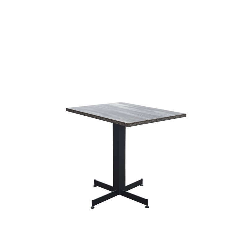 2 Person 30'' L Synthetic Laminate Dining Table, Gray