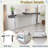 Luxury Full-length Mirror Console Table With Fluted Tempered Glass And Rounded Edge