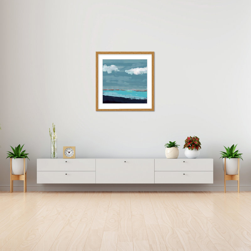 Coastal Retreat Radiant Horizons: Abstract Seascape, 48" H x 48" W