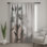 Rideaux à motifs floraux monochromes, voilages et rideaux à motif floral - 1 panneau
