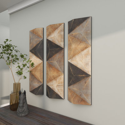 Wood Handmade 3D Geometric Home Wall Decor