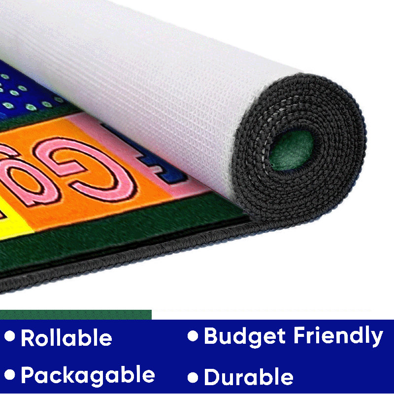 Oval 6' x 8'6" Multicolor Nylon Kids Educational Area Rug